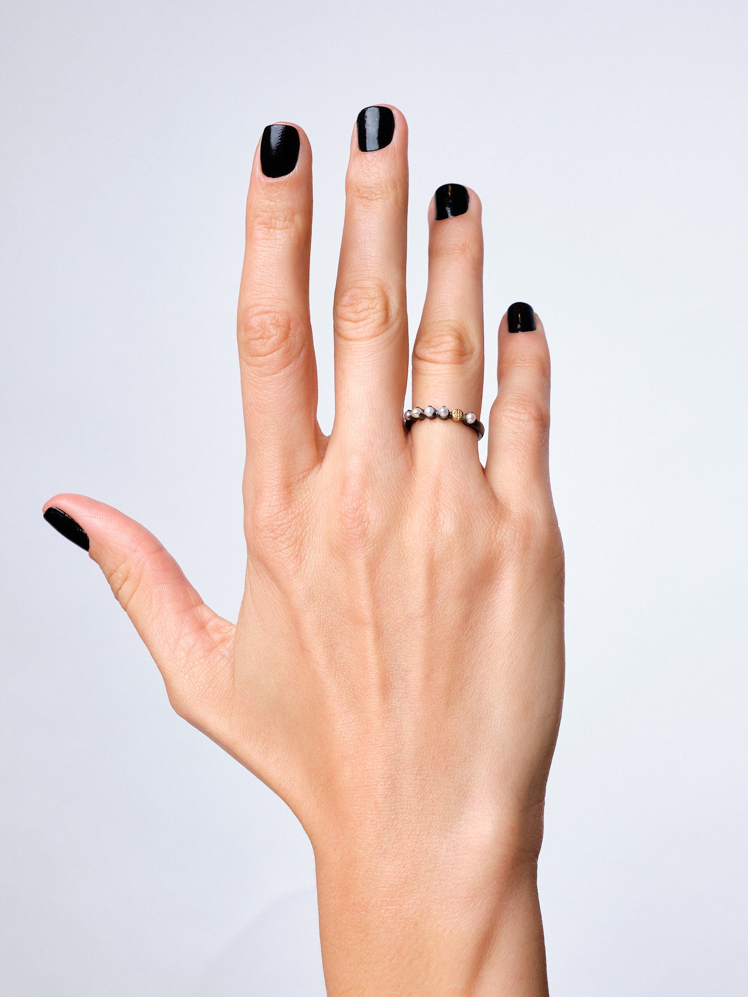 Pearls in A Row Ring