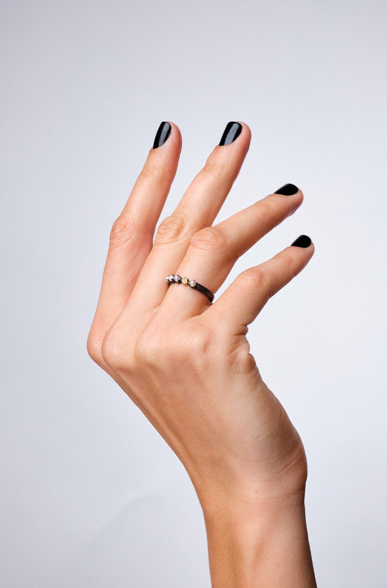 Pearls in A Row Ring