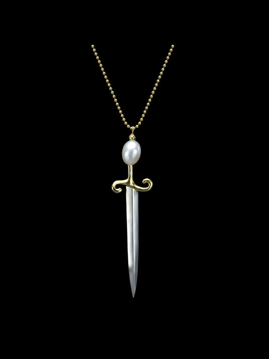 Sword & Pearl Necklace